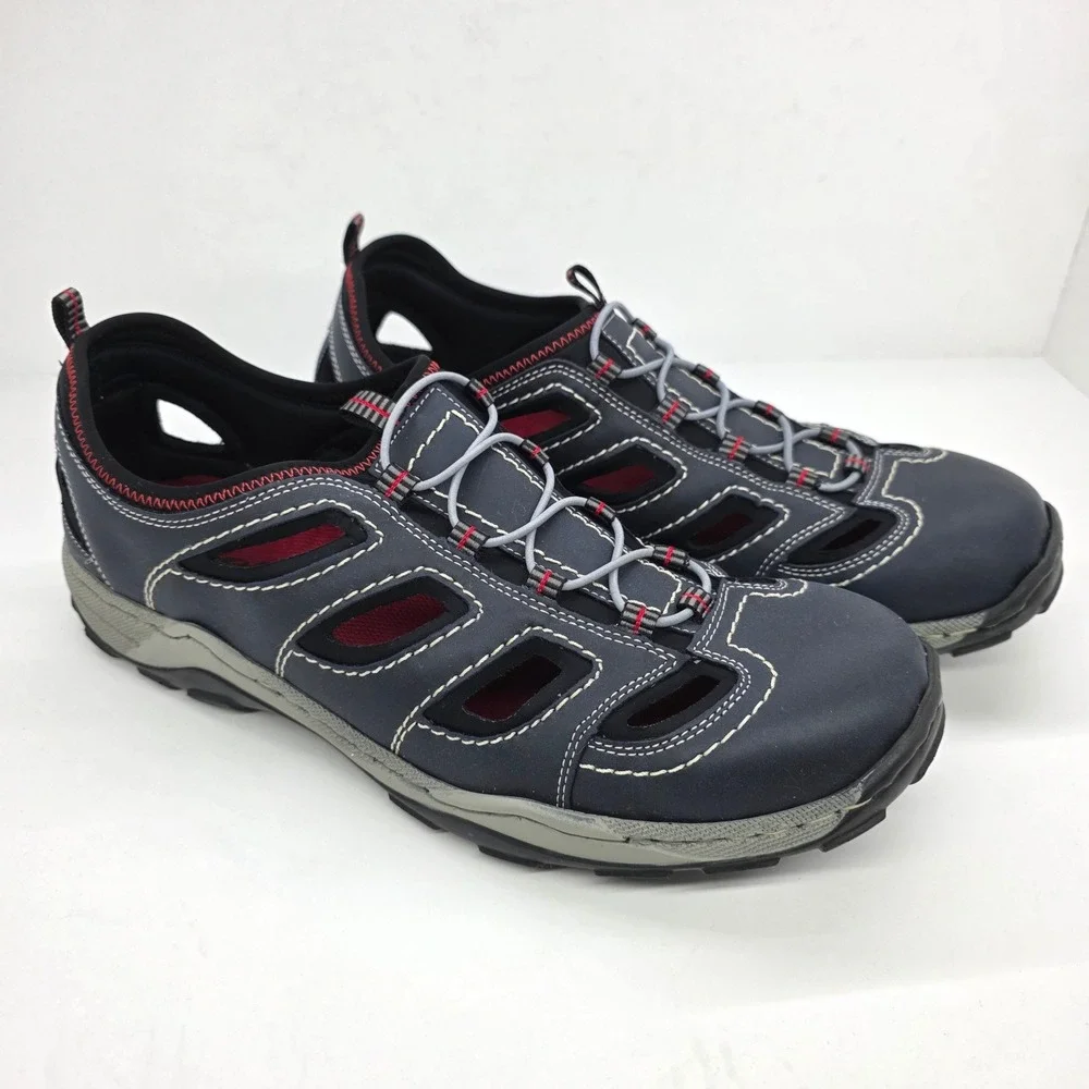 Rieker Men's Navy Red/Blue Outdoor Water Sport‎ Sandals Size 46 (US12) Summer